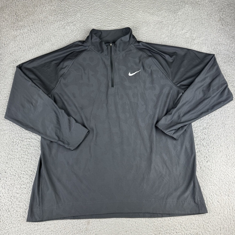 Nike ADV Tour Fit Advantage 1/2 Zip Pullover Mens Xl Gray Shirt DR5281 060